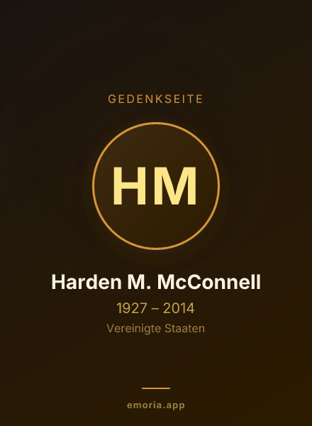 Gedenkportrait von Harden M. McConnell