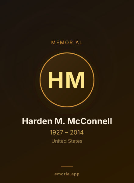 Memorial portrait of Harden M. McConnell