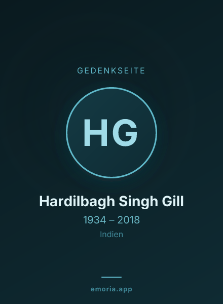 Gedenkportrait von Hardilbagh Singh Gill