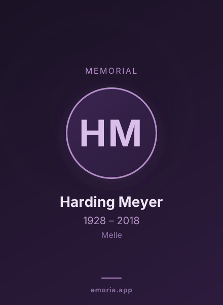 Memorial portrait of Harding Meyer