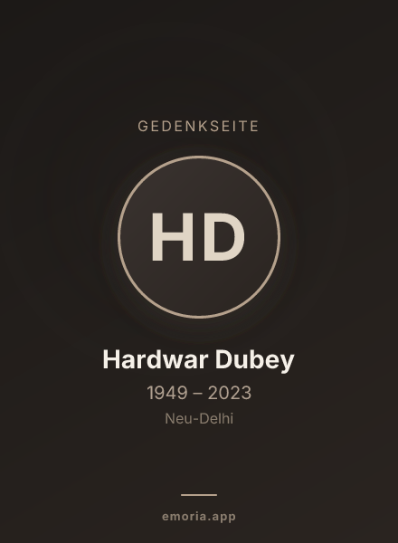 Gedenkportrait von Hardwar Dubey