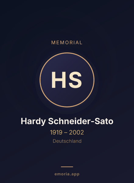 Memorial portrait of Hardy Schneider-Sato