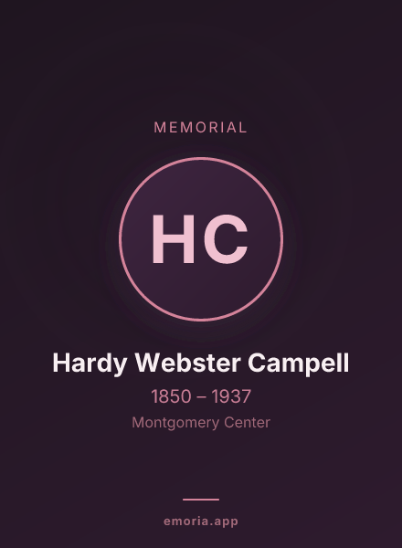 Memorial portrait of Hardy Webster Campell