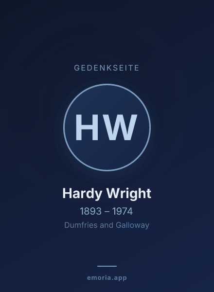 Gedenkportrait von Hardy Wright