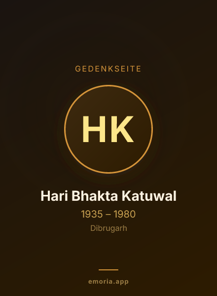 Gedenkportrait von Hari Bhakta Katuwal