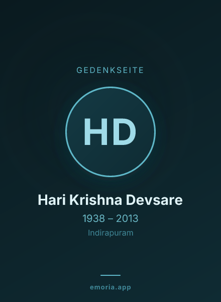 Gedenkportrait von Hari Krishna Devsare