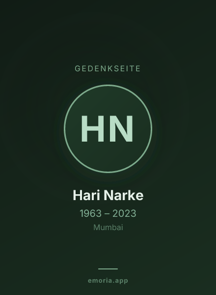 Gedenkportrait von Hari Narke