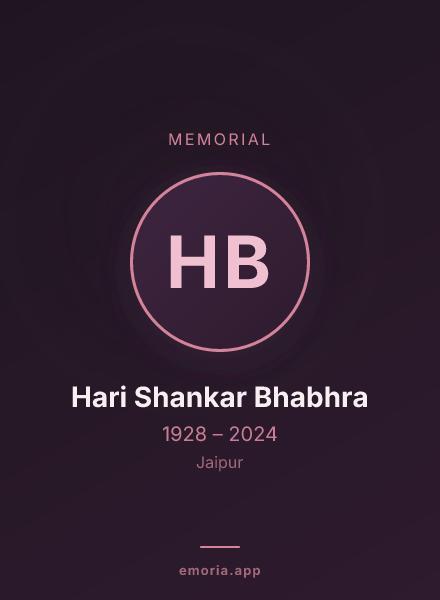 Memorial portrait of Hari Shankar Bhabhra