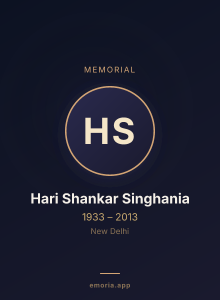 Memorial portrait of Hari Shankar Singhania