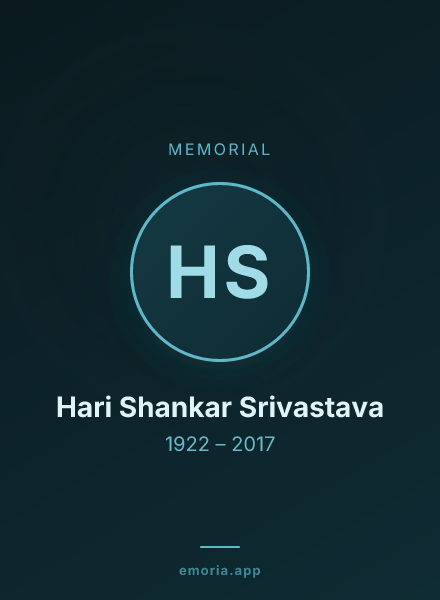 Memorial portrait of Hari Shankar Srivastava