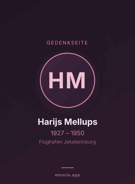 Gedenkportrait von Harijs Mellups