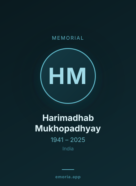 Memorial portrait of Harimadhab Mukhopadhyay