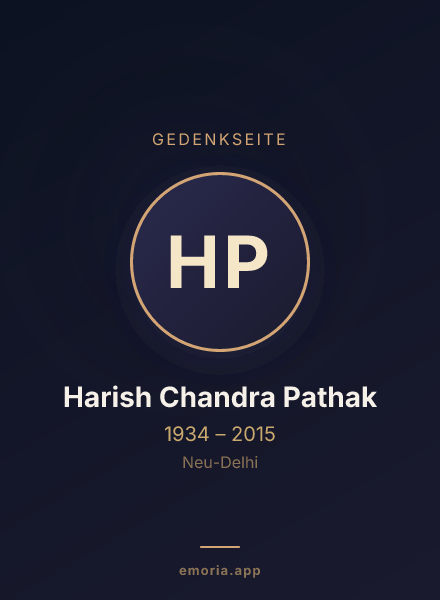 Gedenkportrait von Harish Chandra Pathak
