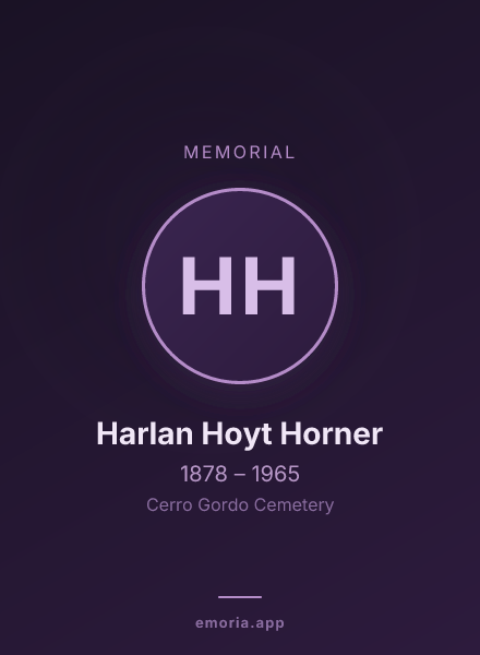 Memorial portrait of Harlan Hoyt Horner