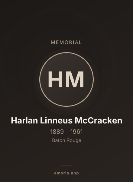 Memorial portrait of Harlan Linneus McCracken