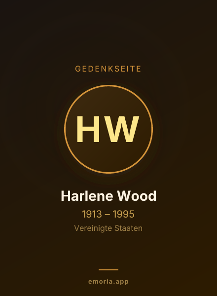 Gedenkportrait von Harlene Wood