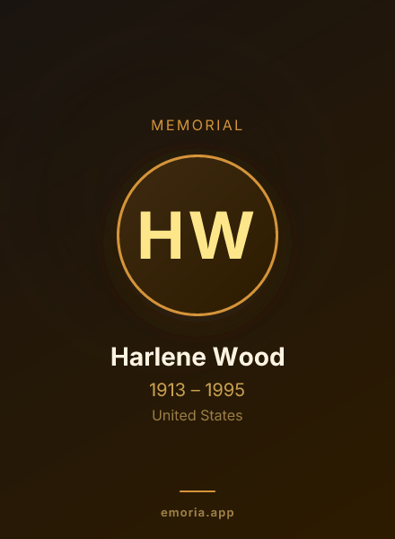Memorial portrait of Harlene Wood