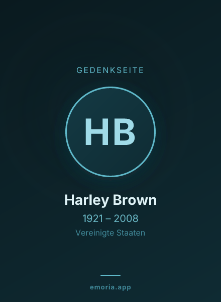 Gedenkportrait von Harley Brown