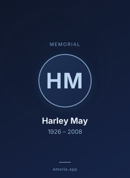 Memorial portrait of Harley May