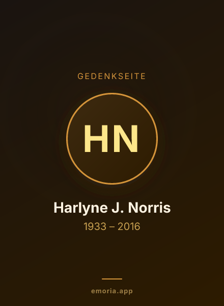Gedenkportrait von Harlyne J. Norris