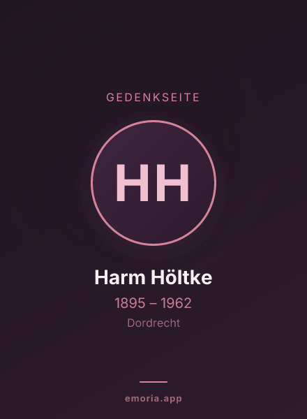 Gedenkportrait von Harm Höltke