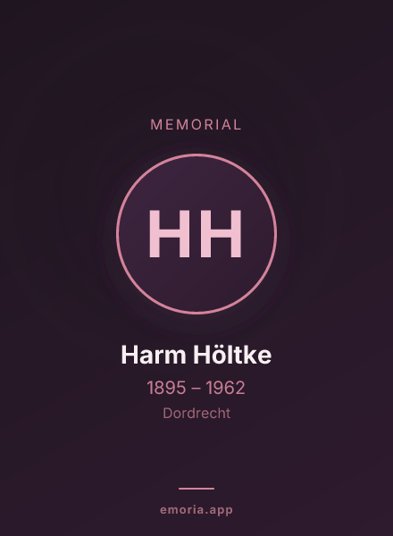 Memorial portrait of Harm Höltke