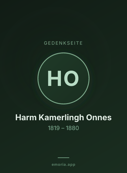 Gedenkportrait von Harm Kamerlingh Onnes
