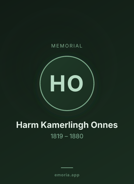 Memorial portrait of Harm Kamerlingh Onnes