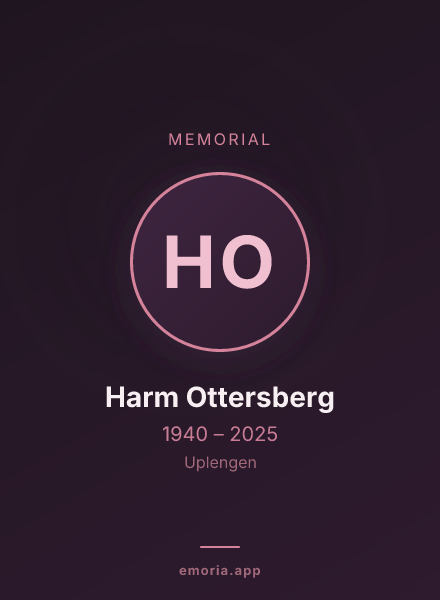 Memorial portrait of Harm Ottersberg
