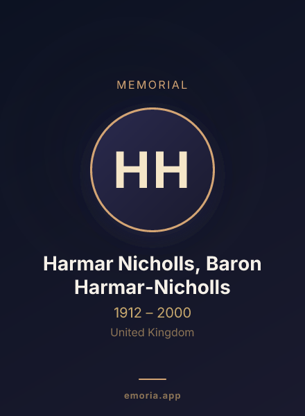 Memorial portrait of Harmar Nicholls, Baron Harmar-Nicholls