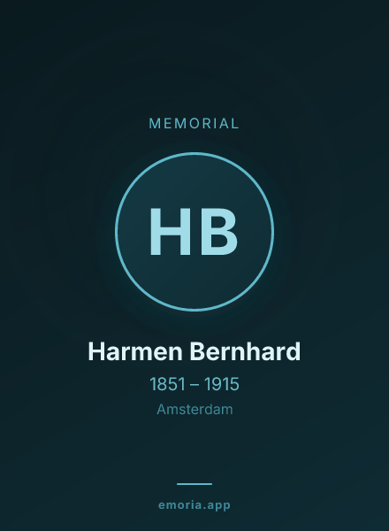Memorial portrait of Harmen Bernhard