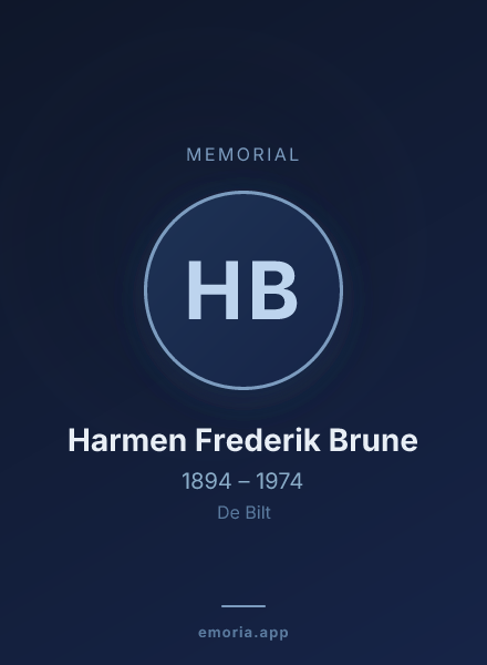 Memorial portrait of Harmen Frederik Brune