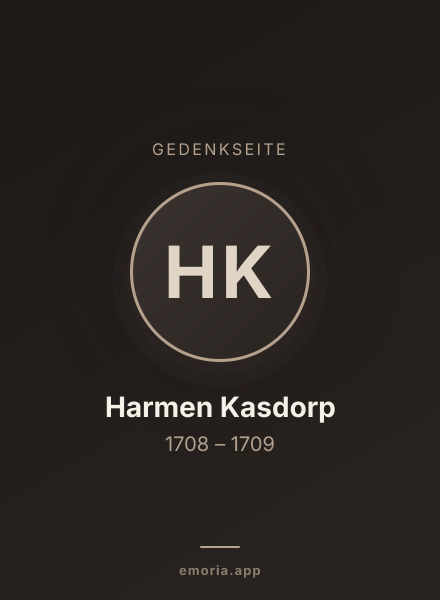 Gedenkportrait von Harmen Kasdorp