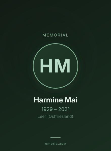 Memorial portrait of Harmine Mai