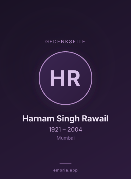 Gedenkportrait von Harnam Singh Rawail