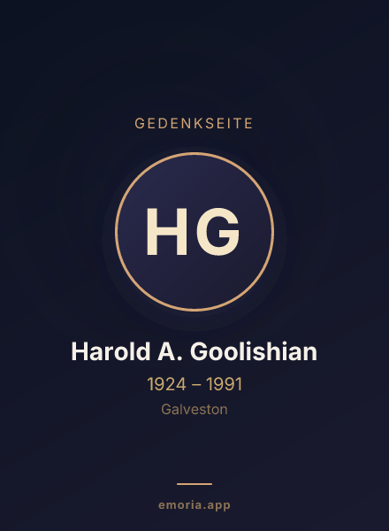 Gedenkportrait von Harold A. Goolishian