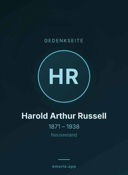 Gedenkportrait von Harold Arthur Russell