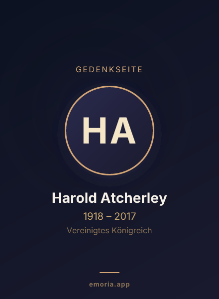 Gedenkportrait von Harold Atcherley