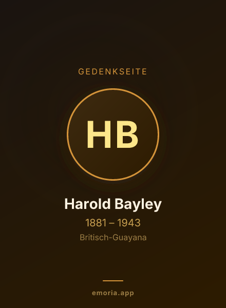 Gedenkportrait von Harold Bayley