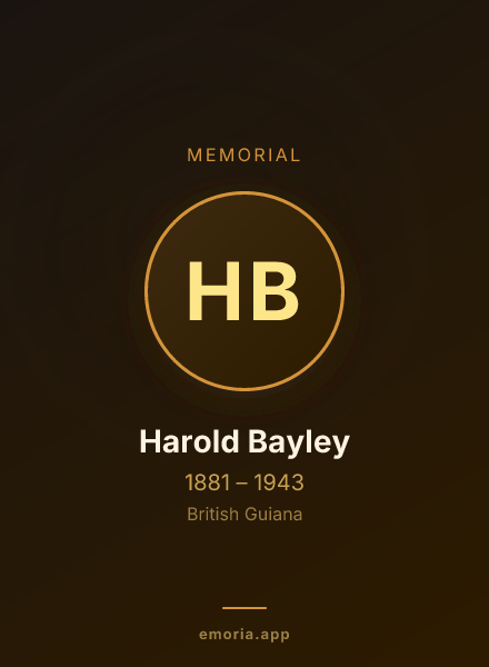 Memorial portrait of Harold Bayley
