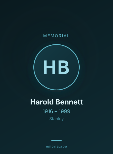 Memorial portrait of Harold Bennett