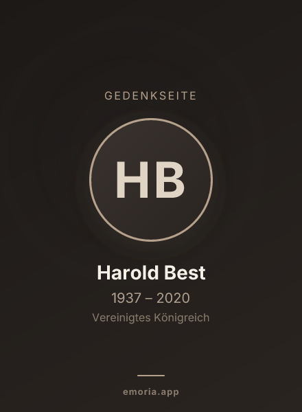 Gedenkportrait von Harold Best