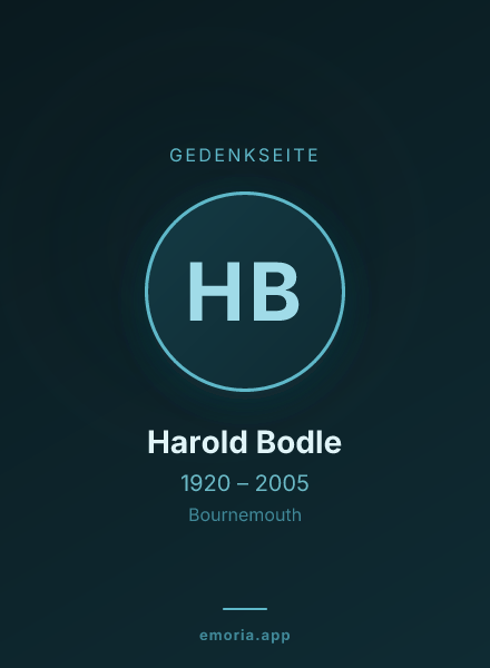 Gedenkportrait von Harold Bodle