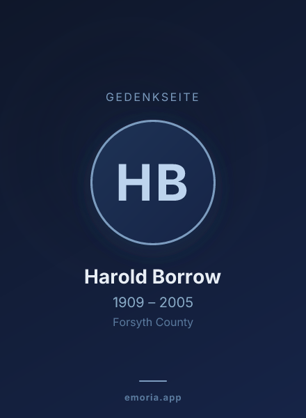 Gedenkportrait von Harold Borrow