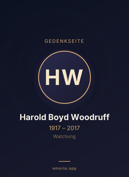 Gedenkportrait von Harold Boyd Woodruff