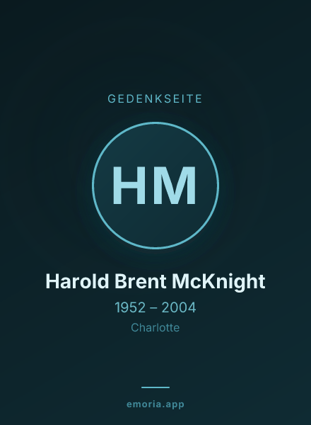 Gedenkportrait von Harold Brent McKnight