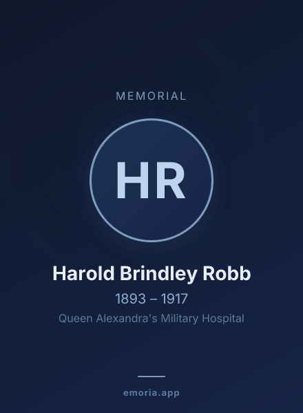 Memorial portrait of Harold Brindley Robb