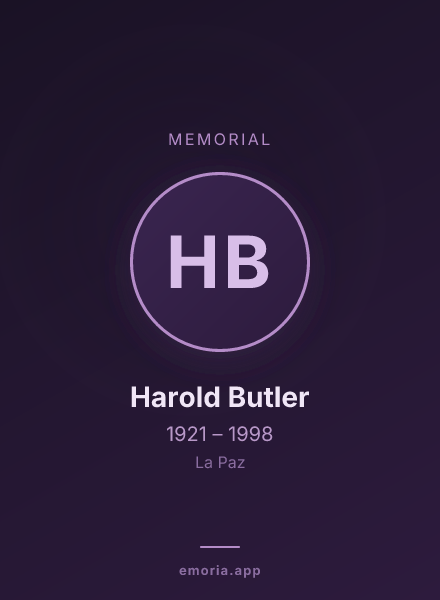 Memorial portrait of Harold Butler