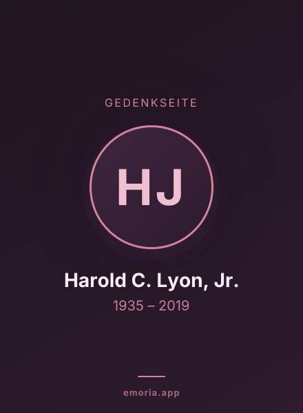 Gedenkportrait von Harold C. Lyon, Jr.