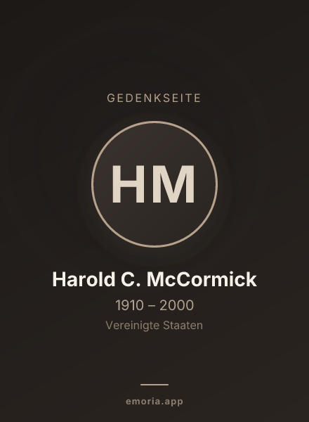 Gedenkportrait von Harold C. McCormick